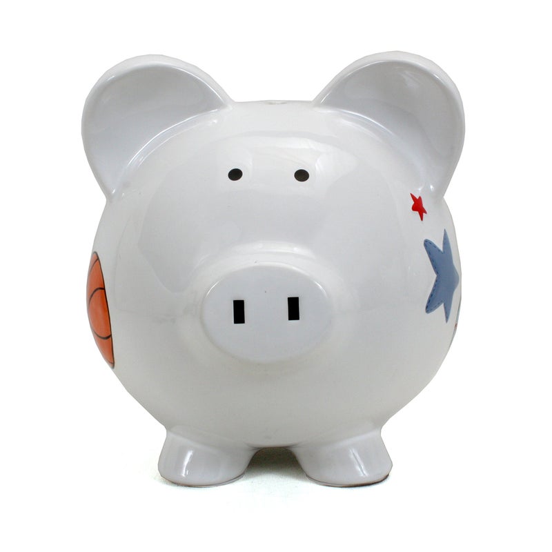 Child to Cherish Ceramic Piggy Bank for Boys, Sports - Image 3
